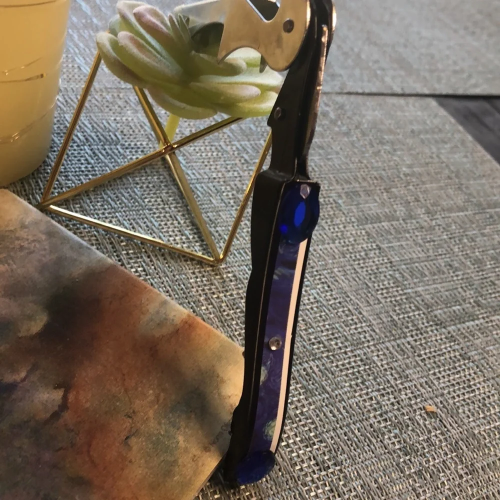 #58e Blinged Out Corkscrew with Van Gogh Vibes🌻